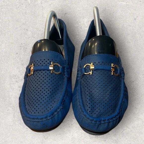 Alexis Bendel Comfort Women's Size 9W Dorothy Blue Soft Leather Slip On Loafers - Picture 2 of 7